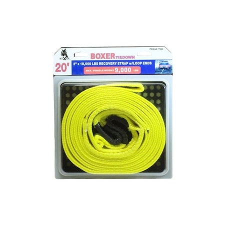 Boxer Tools 2 Inch x 20 Recovery Strap with Loop Ends 77069